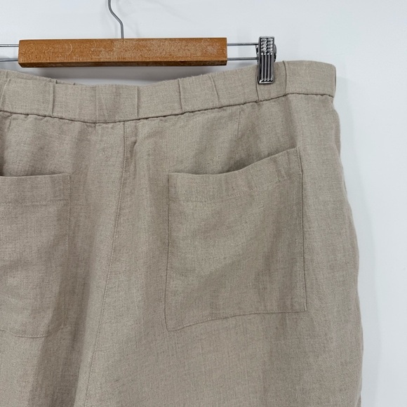 Eileen Fisher Easy Fit Organic Linen Shorts in Short Length Undyed Natural XL - Picture 12 of 12